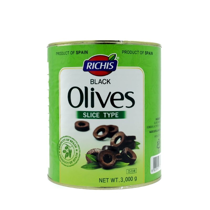 RICHIS-BLACK OLIVES SLICE (L)